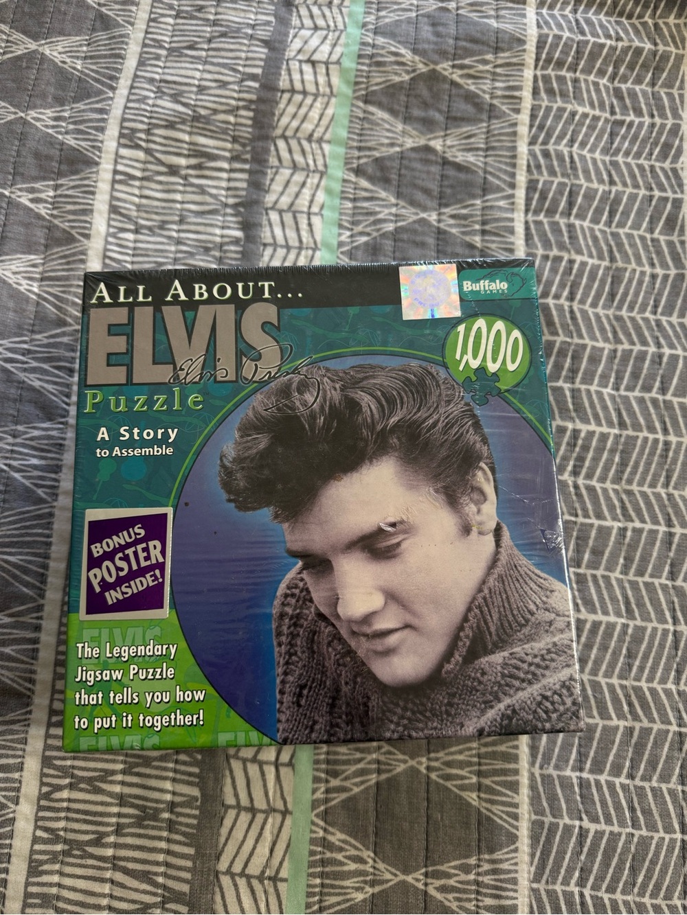 New Elvis Presley 1000 Piece Jigsaw Puzzle All About Elvis with Bonus Poster